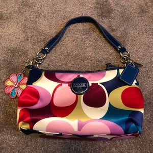 Coach shoulder bag w/ matching key chain